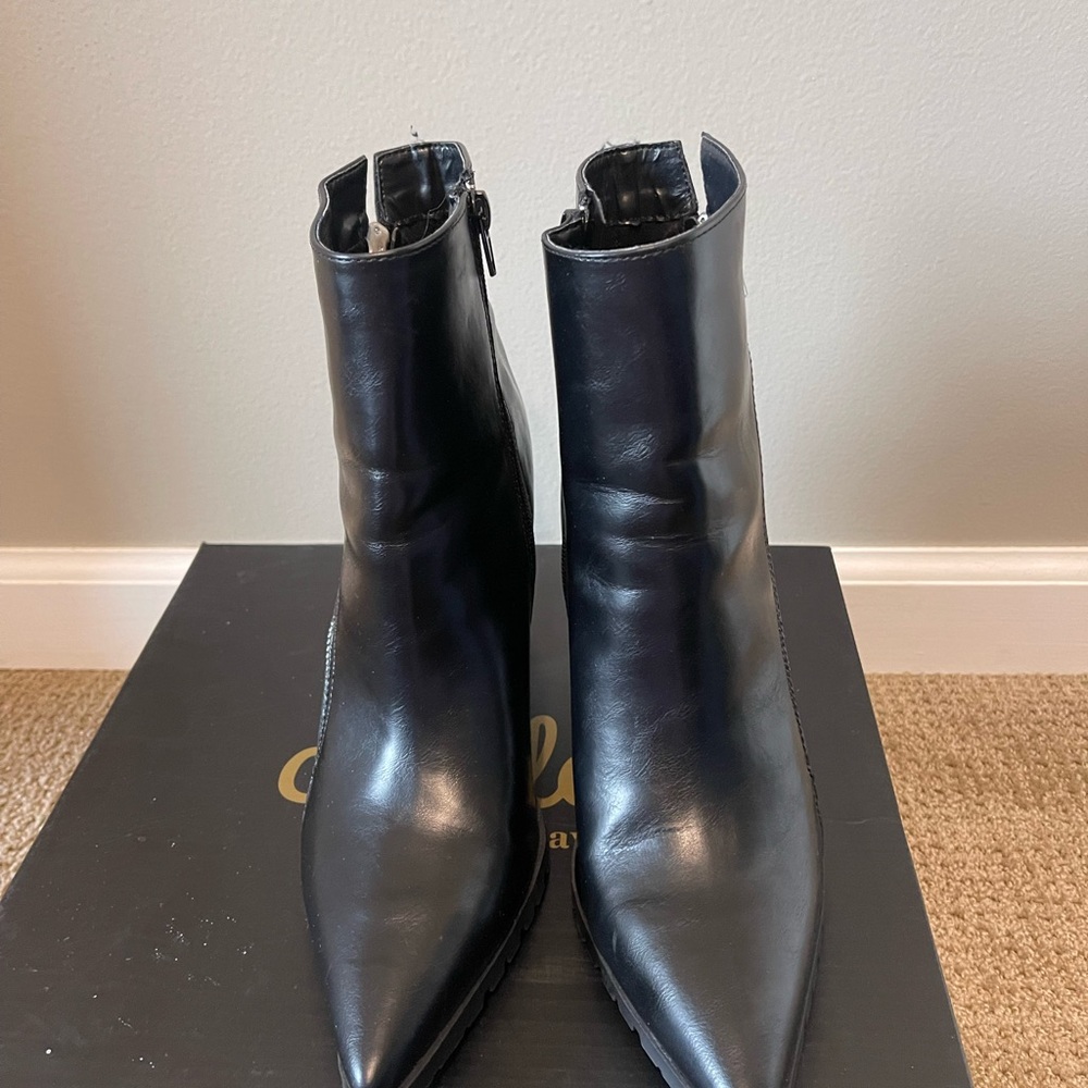 Charles by Charles David Elegant Black Ankle Boots